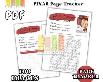 Disney Pixar Coloriages Page Tracker, Printable Colouring Organiser (PDF)