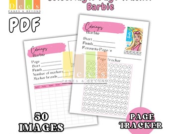 Dolly Colouring Page Tracker: Printable Colour Journal (PDF Download)