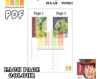PIXAR Tome 1 Colour Tracker: 100-Page Printable (PDF)