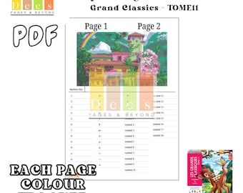 Livro de colorir por números da Disney, Grandes Clássicos, Volume 11 (PDF para impressão)