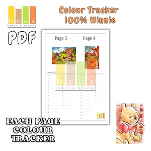 Páginas de seguimiento de colores de Winnie al 100% (PDF)