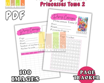 Disney Princesses Tome 2 Page Tracker, Colour By Number (Printable PDF)