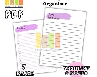 Malbuch-Organizer: Druckbare Seitenübersicht & Notizen (PDF-Download)
