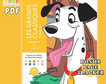 100 Pages Disney Coloriage PDf | Colour By Number | GRAND CLASSICS 6 | Instant Digital Download | Printable Disney Art | Bonus Page Tracker