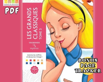 100 Pages Disney Coloriage PDf | Colour By Number | GRAND CLASSICS 3 | Instant Digital Download | Printable Disney Art | Bonus Page Tracker