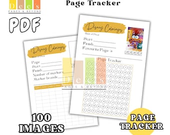 BEST OF PIXAR Page Tracker, 100 Images, Printable Colour Tracker, Colour Swatches, Disney Colour By Number, Colour Journal