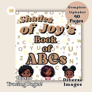 GIRLS BOOK Of ABC&#39;s, Fun Learning Alphabet Workbook For Young Girls, Empowering Words, Homeschooling, Preschool, Ages 2-4, Diverse