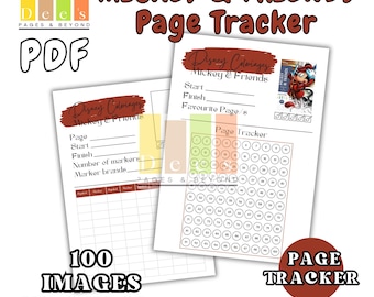 Mickey and Friends Colouring Book Colour Tracker, 100 Images (Printable PDF)
