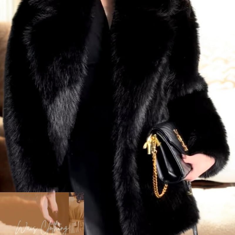Black Fur Coat - Etsy