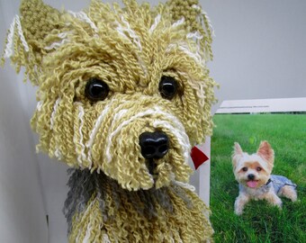 Custom Crochet Yorkshire Terrier, Stuffed Dog, Yorkie, Custom Dog, Crochet Dog, Look Like Owner's Dog, Pet Memorial, Dog Memorial