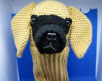 Fawn Great Dane Golf Club Cover, Fawn Great Dane, Crochet Great Dane, Great Dane Club Cover, Golf Accessory, Dane Club Cover, Fawn Dane