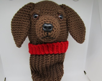 Crochet Chocolate Lab Driver Golf Club Cover, Dog Lover Gift