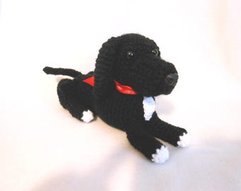 Black Great Dane Crochet Dog, Stuffed Dog, Custom Dog, Great Dane Dog, Custom Dog, Crochet Dog, Crochet Dane, Stuffed Great Dane
