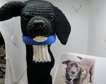 Custom Crocheted Black Lab Golf Club Cover
