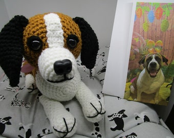 Custom Crochet Dog Plushie, St. Bernard/Great Dane Mix