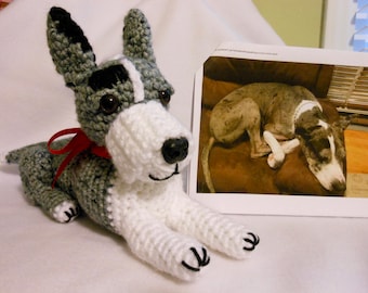 Gran Danés Merle de ganchillo personalizado, peluche conmemorativo para mascotas