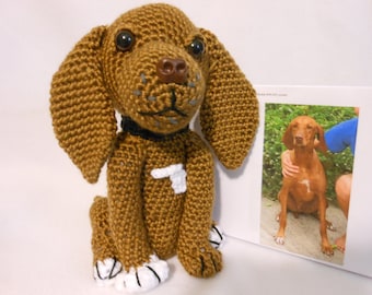 Custom Crochet Dog, Vizsla, Made to Look Like Owner's Dog, Pet Memorial, Dog Memorial, Custom Dog, Pet Remembrance, Stuffed Dog, Look Alike