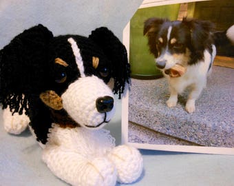 Custom Crochet Dog, Made to Look Like Owner's Dog, Canine, Stuffed Dog, Corgi Mix, Pet memorial, Pet Remembrance, Look Alike