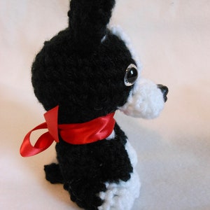 Boston Terrier Crochet Dog Amigurumi ,Dog Lover, Canine, Stuffed Dog, Boston Terrier Lover, Crochet Dog image 2