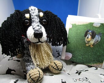 Bassotto personalizzato all'uncinetto, cane personalizzato, cane personalizzato all'uncinetto, bassotto, cane Weiner, peluche bassotto, bassotto all'uncinetto, cane Weiner personalizzato