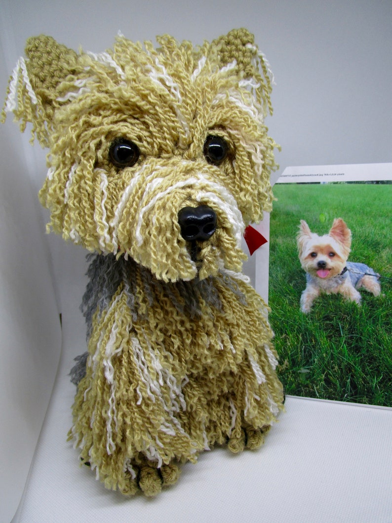 Custom Crochet Yorkshire Terrier Stuffed Dog Yorkie Custom Etsy