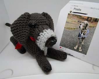 Custom Crochet Great Dane, Dog Memorial, Pet Remembrance