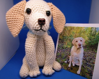 Custom Labrador Retriever, Crochet Labrador, Custom Dog, Crochet Dog, Pet Memorial, Dog Memorial, Pet Remembrance, Custom Crochet Dog, Lab