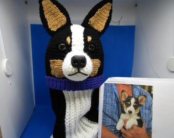 Corgi Golf Club Cover, Crochet Corgi Cover, Driver Club, Crochet Club Cover, Dog Club Cover, Golf Club Cover, Golf Accessories