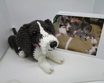 Custom Crochet Great Dane, Look Like Owner's, Custom Great Dane, Crochet Great Dane, Stuffed Dane, Pet Memorial, Pet Remembrance, Great Dane