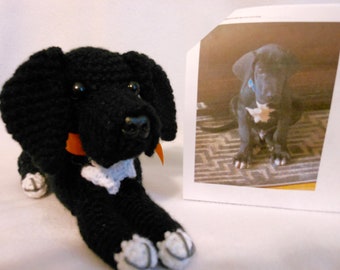 Custom Crochet Great Dane, Personalized Stuffed Dog