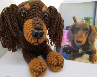 Custom Crochet Dachshund Memorial, Pet Remembrance