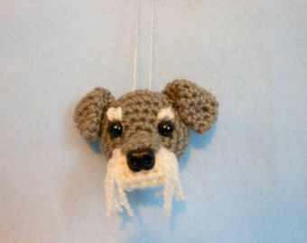 Schnauzer Crochet Dog Ornament, Christmas Ornament, Christmas Tree, Schnauzer Dog, Crochet Dog, Holidays, Home Decor, Christmas Decoration