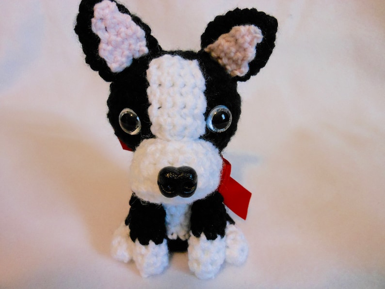 Boston Terrier Crochet Dog Amigurumi ,Dog Lover, Canine, Stuffed Dog, Boston Terrier Lover, Crochet Dog image 1