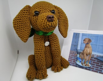 Custom Crochet Vizsla Dog, Made To Look Like Owner's, Custom Dog, Custom Vizsla, Crochet Vizsla, Pet Memorial, Dog Memorial, Stuffed Dog