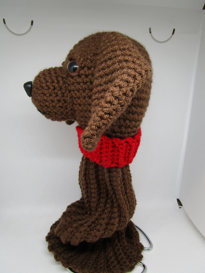Driver Golf Club Cover Chocolate Lab Cover Crochet Golf Club Etsy