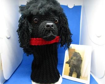 Custom Crocheted Labradoodle Golf Club Cover: Personalized Dog Gift