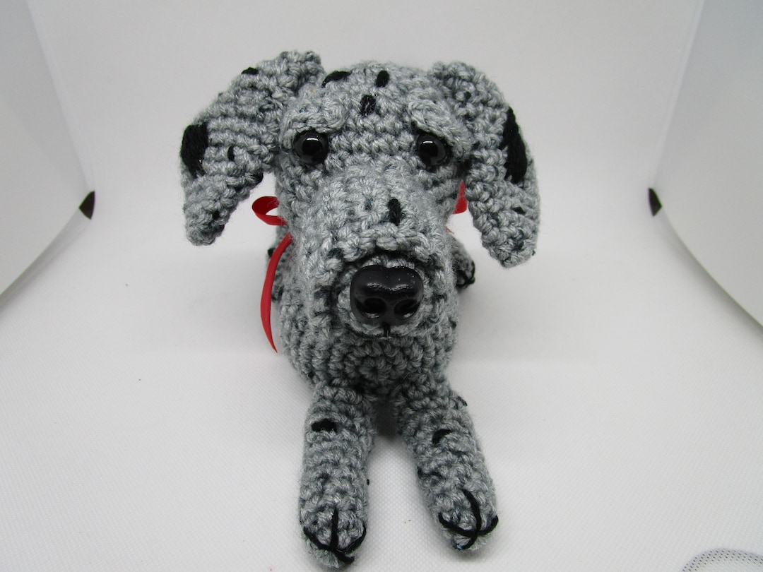 Crochet Merle Great Dane, Great Dane, Stuffed Dog, Crochet Great Dane, Handmade Great Dane