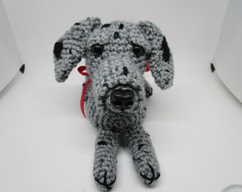 Crochet Merle Great Dane, Great Dane, Stuffed Dog, Crochet Great Dane, Handmade Great Dane, Crochet Dane, Canine, Merle Dane, Gray Black Dog