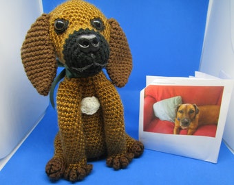 Rhodesian Ridgeback, Custom Dog, Crochet Ridgeback, Custom Rhodesian, Dog Memorial, Pet Remembrance, Crochet Rhodesian, Stuffed Dog