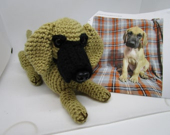 Custom Crochet Great Dane, Dog Memorial, Pet Remembrance