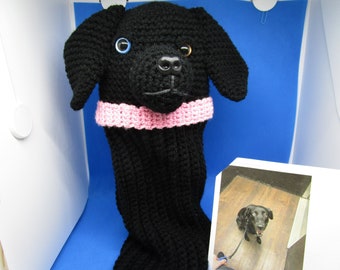 Black Labrador Golf Club Cover, Lab, Black Lab, Golf Accessory, Labrador retriever, Golf, Crochet Club Cover, Lab Golf Cover, Dog Club Cover