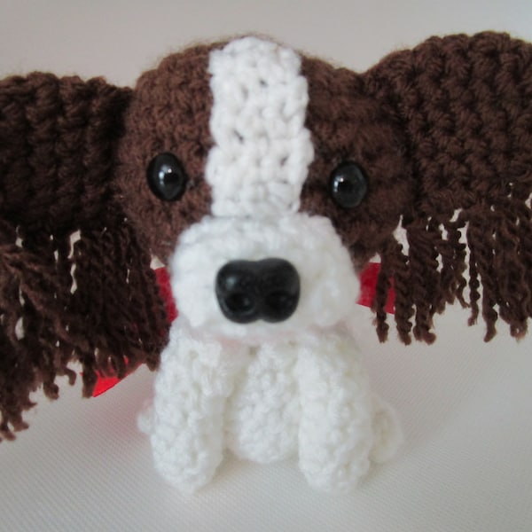 Papillon, Brown and White, Crochet Papillon, Papillon Dog, Stuffed Dog, Dog Memorial, Papillon Memorial, Pet Remembrance, Custom Pap