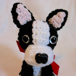 Boston Terrier Crochet Dog Amigurumi ,Dog Lover, Canine, Stuffed Dog, Boston Terrier Lover, Crochet Dog image 4