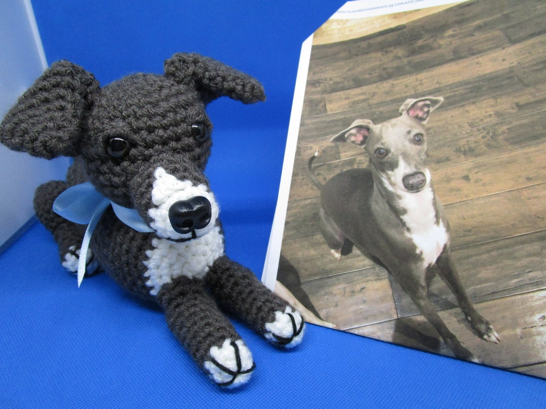 Custom Crochet Italian Greyhound, Custom Dog, Custom Greyhound