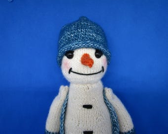 Knitted Snowman Doll, Winter Decor, Christmas Decor, Snowman, Snowman Doll, Knitted Snowman, Snowman with Pants and Hat, Winter