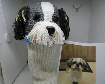 Shih Tzu Golf Club Cover, Custom Club Cover, Crochet Club Cover, Dog Golf Club Cover, Golf Accessory, Custom Crochet Club Cover, Club Cover