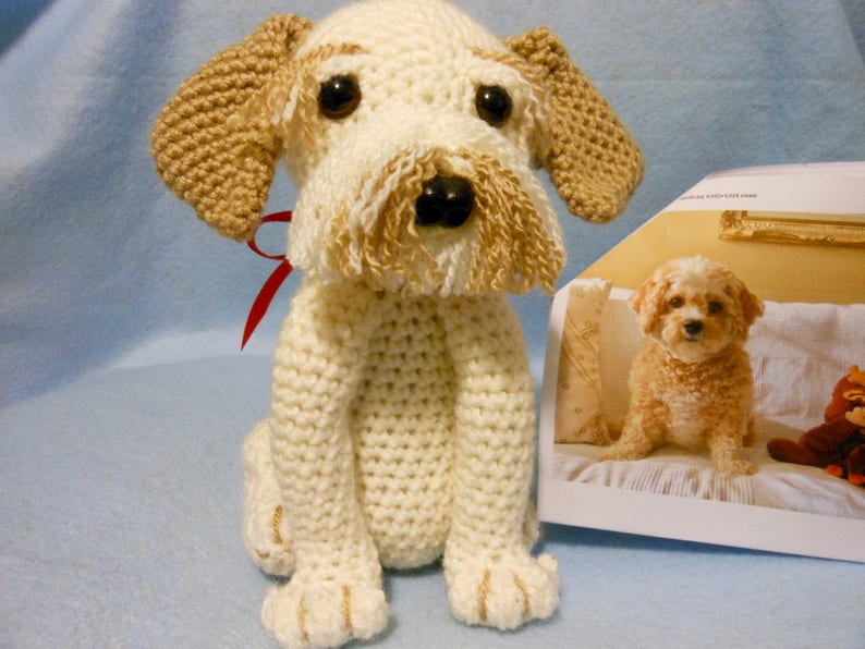 Custom Crochet Dog, Cavachon, Made to Look Like the Owner's Dog, Stuffed Dog, Canine, Pet Memorial, Pet Remembrance, Look Alike, Custom Dog image 1