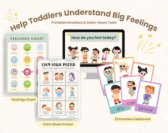 Tabela emocji malucha i narzędzia do uspokajania | Plakat SEL Feelings (do pobrania w formacie PDF)