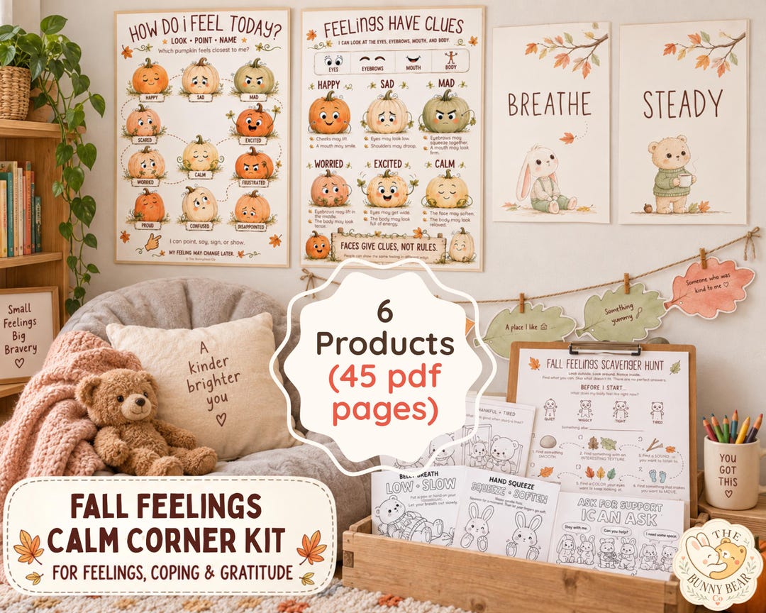 Emotion Regulation Kit Activités d'automne pour apaiser les émotions, ressources socio ...