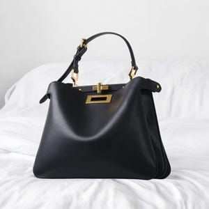Sac à main en cuir classique,Sac minimaliste à poignée supérieure,Sac à bandoulière pour femme